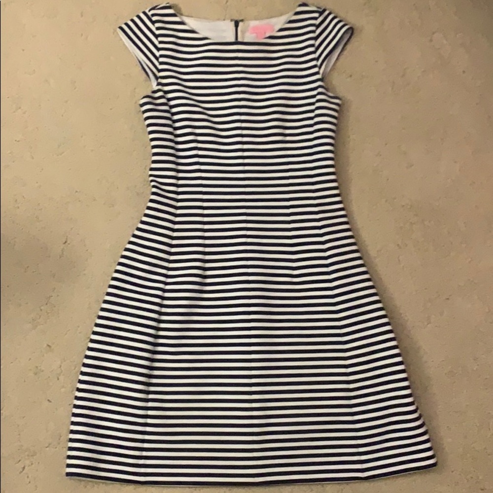 Lilly Pulitzer Navy and White Stripped Dress